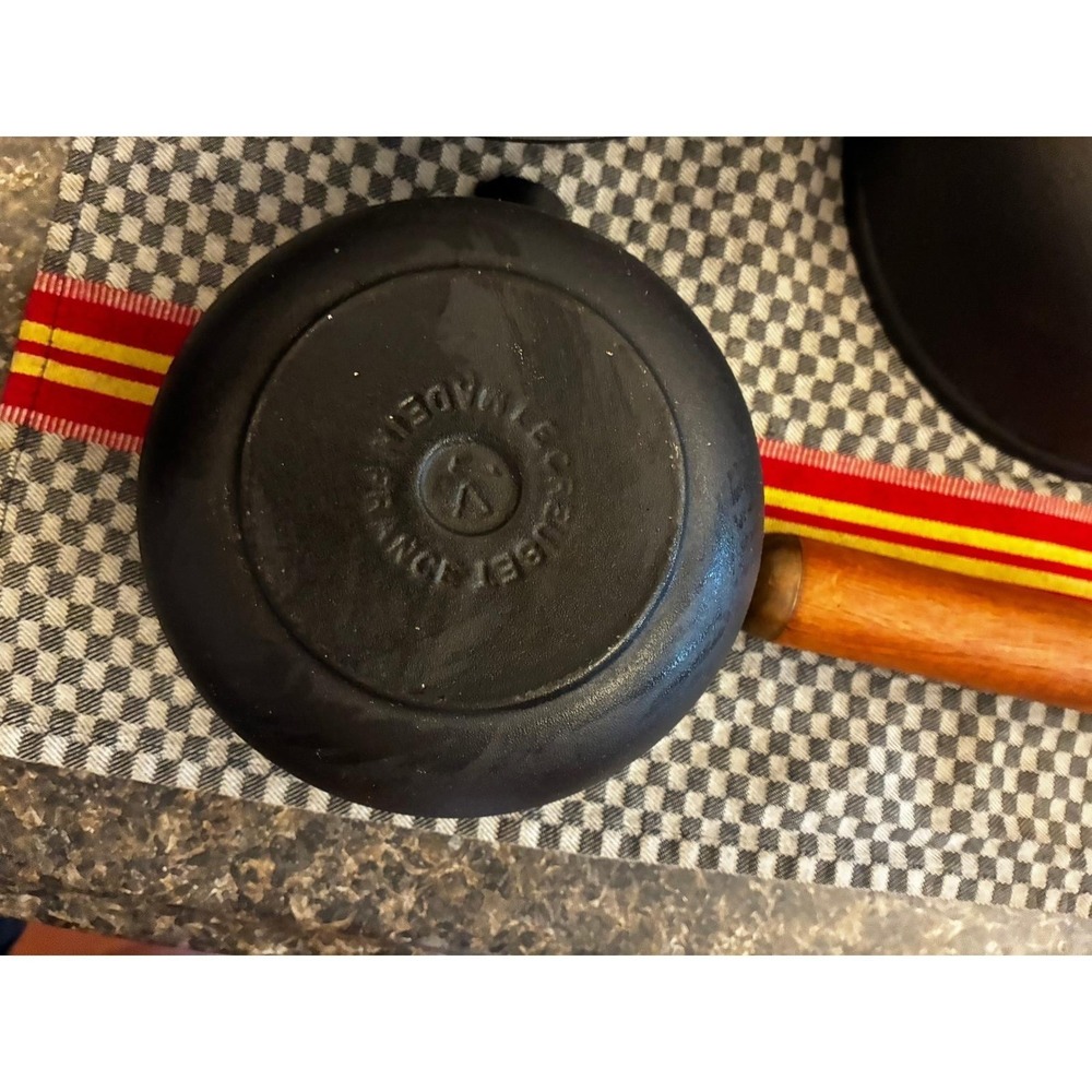 Le Creuset Enzo Mari La Mama Vintage Black Cast Iron Saucepan Set 14 17 20 - Picture 5 of 7